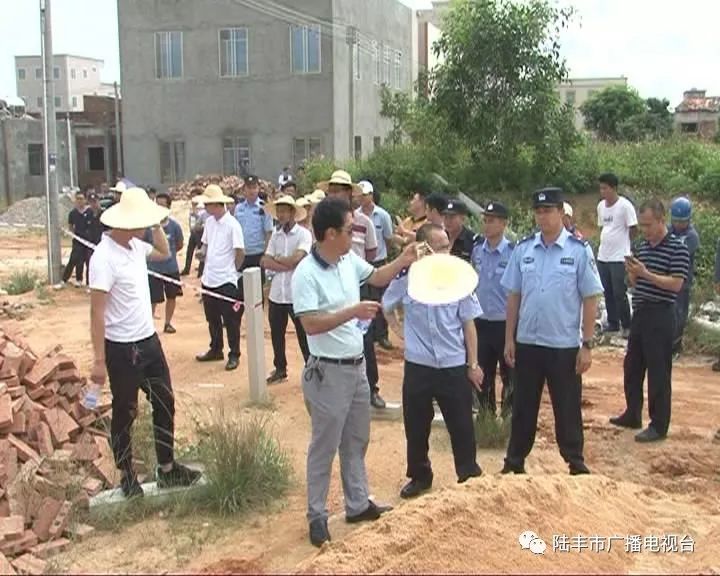 陆丰市各地持续开展拆除违建工作