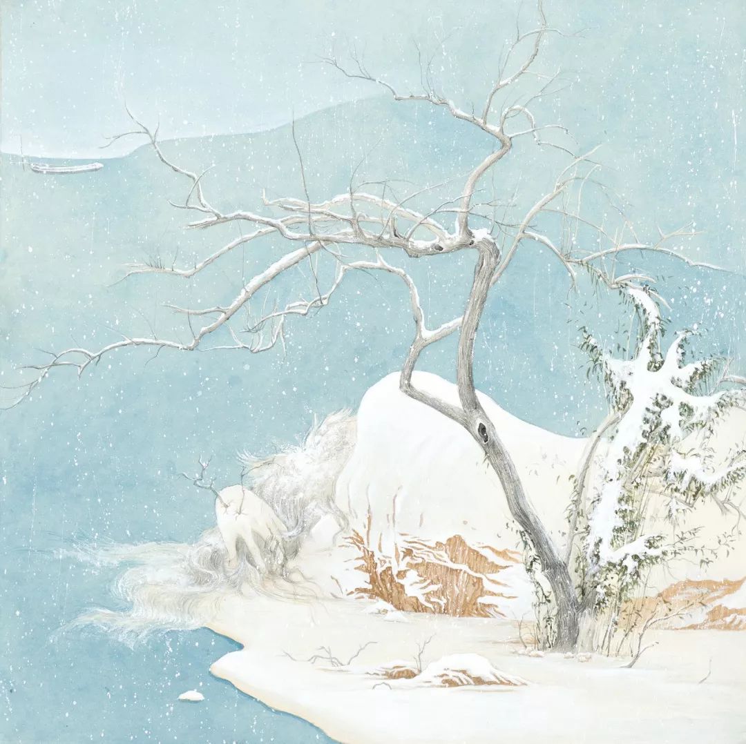 李帅 插画 本科生《梦中雪》 38×38cm×5 纸本水彩 指导教师:魏永恒