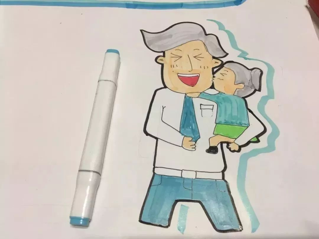 九力店长班pop手绘⑤——感恩父亲节_海报
