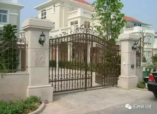 别墅围墙大门用什么样的石材门柱?快来选一款!
