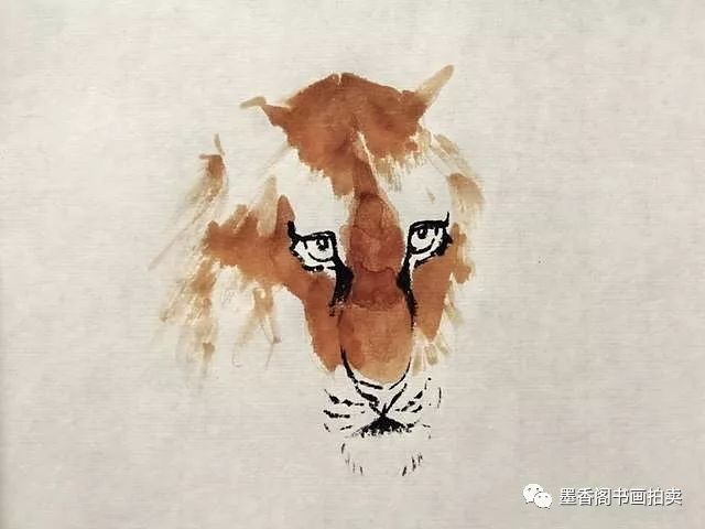 调整结构淡墨渲染头部两侧和脖子的毛发,起到和身体颜色