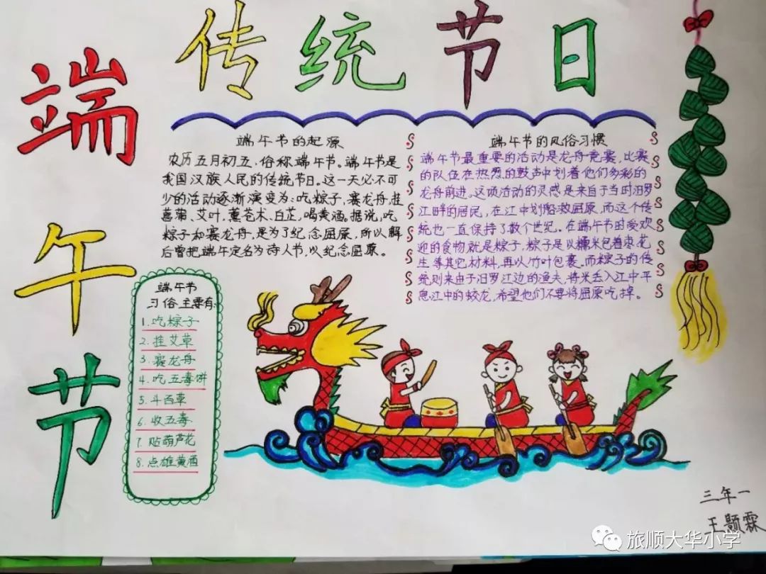 科 课程||传习俗,品文化——大华端午节主题系列活动之(5)绘手抄报