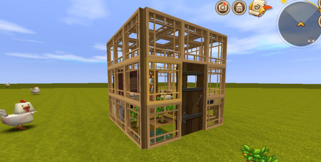 迷你世界:不用方块也能建屋子,30秒建造3×3栅栏生存小屋!