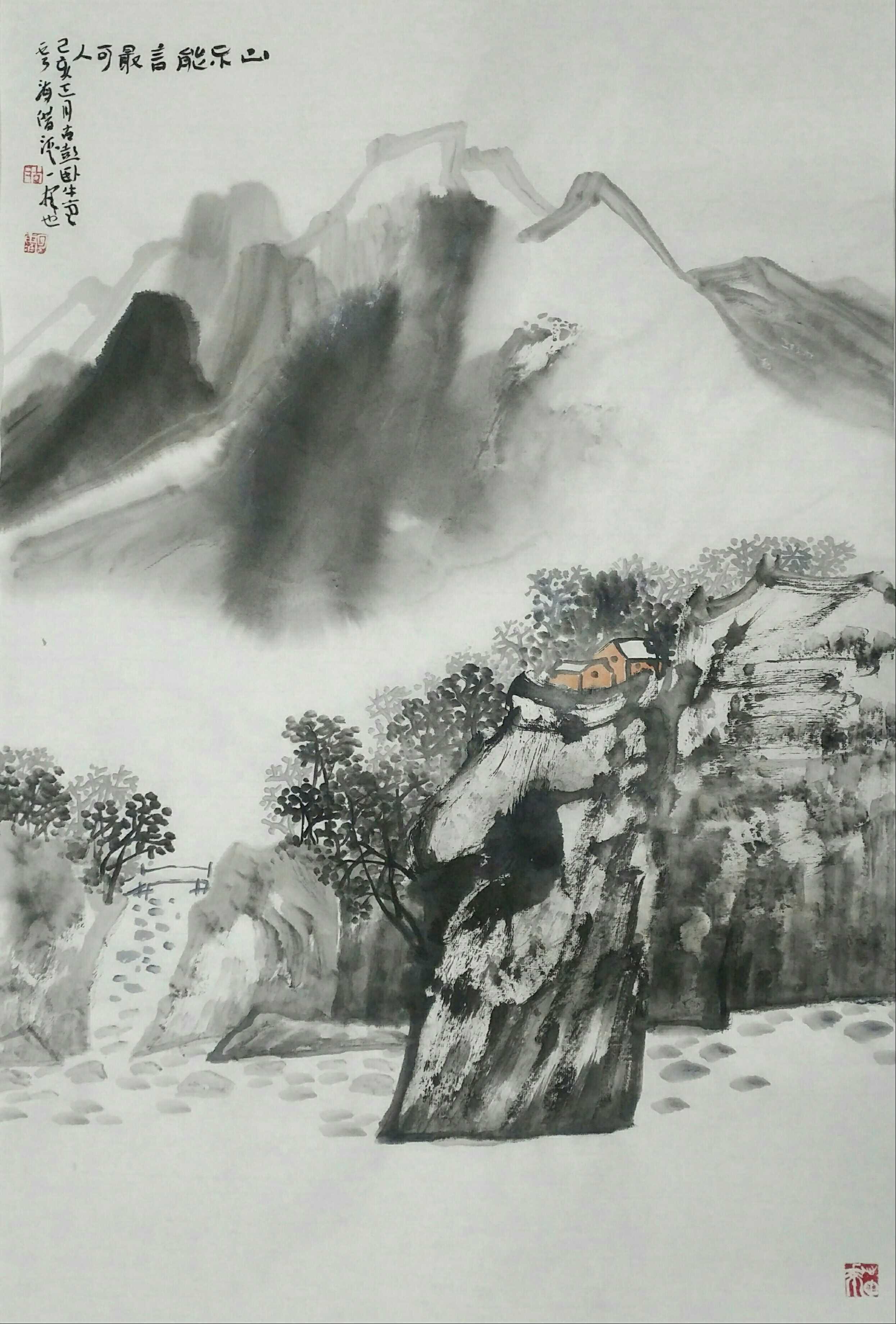 著名画家实力派画家胡云海——《中国山水画远景与近景之关系》