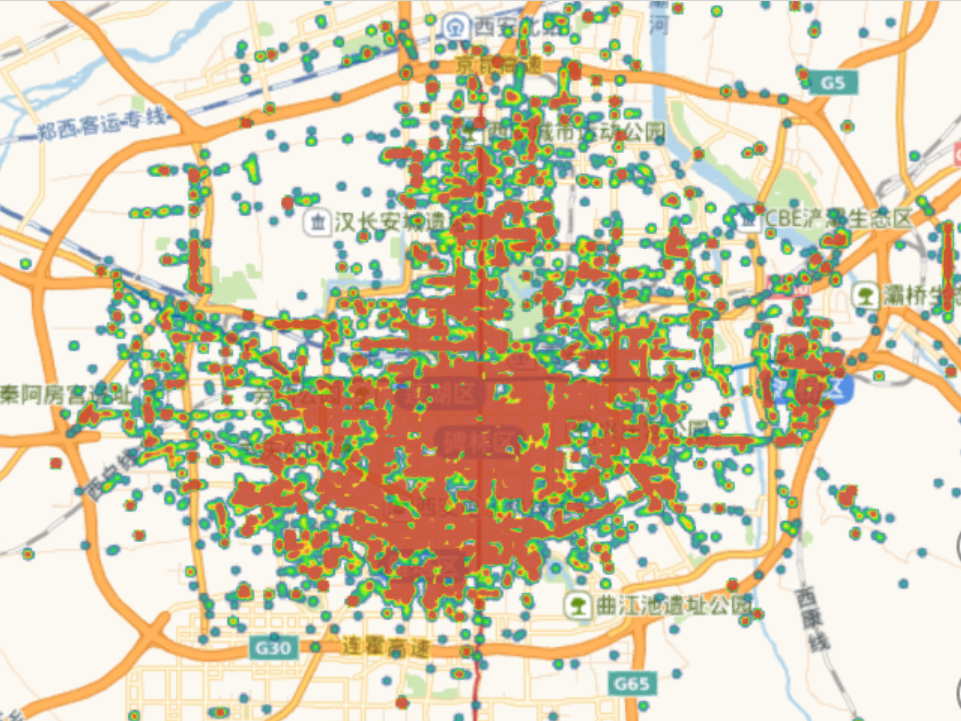 西安市人口分布_西安市景点分布地图