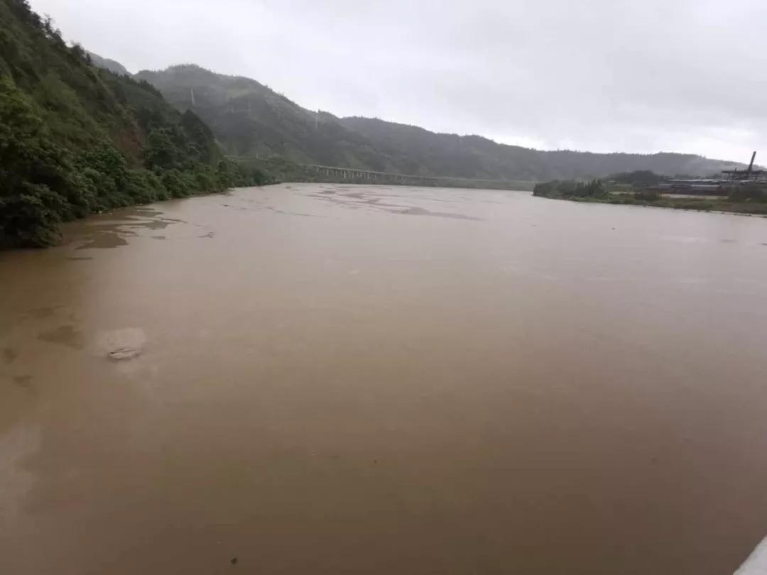 三江境内的浔江流域水面变得浑浊