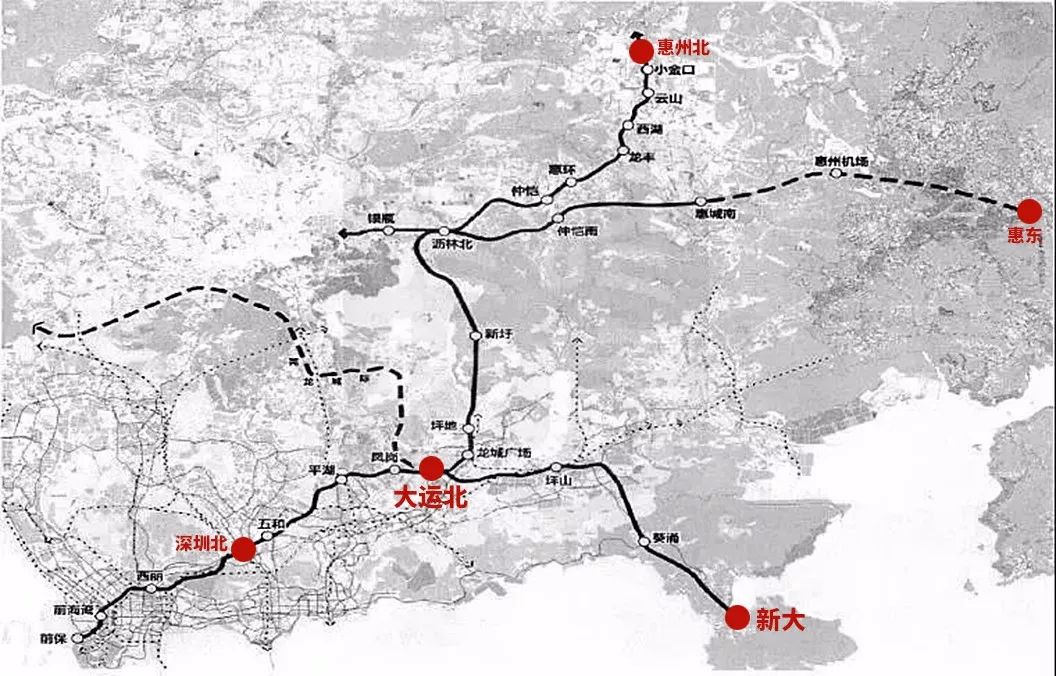 根据深圳铁路交通发展提速最新规划,深惠城际与深大城际两条城际铁路