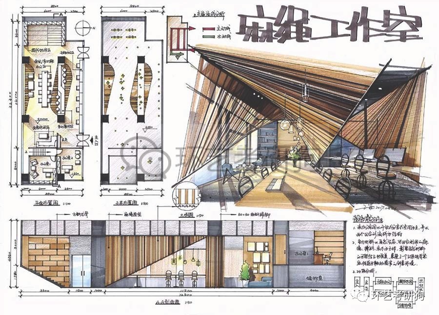 室内快题丨办公空间专题作品集锦-不定期更新