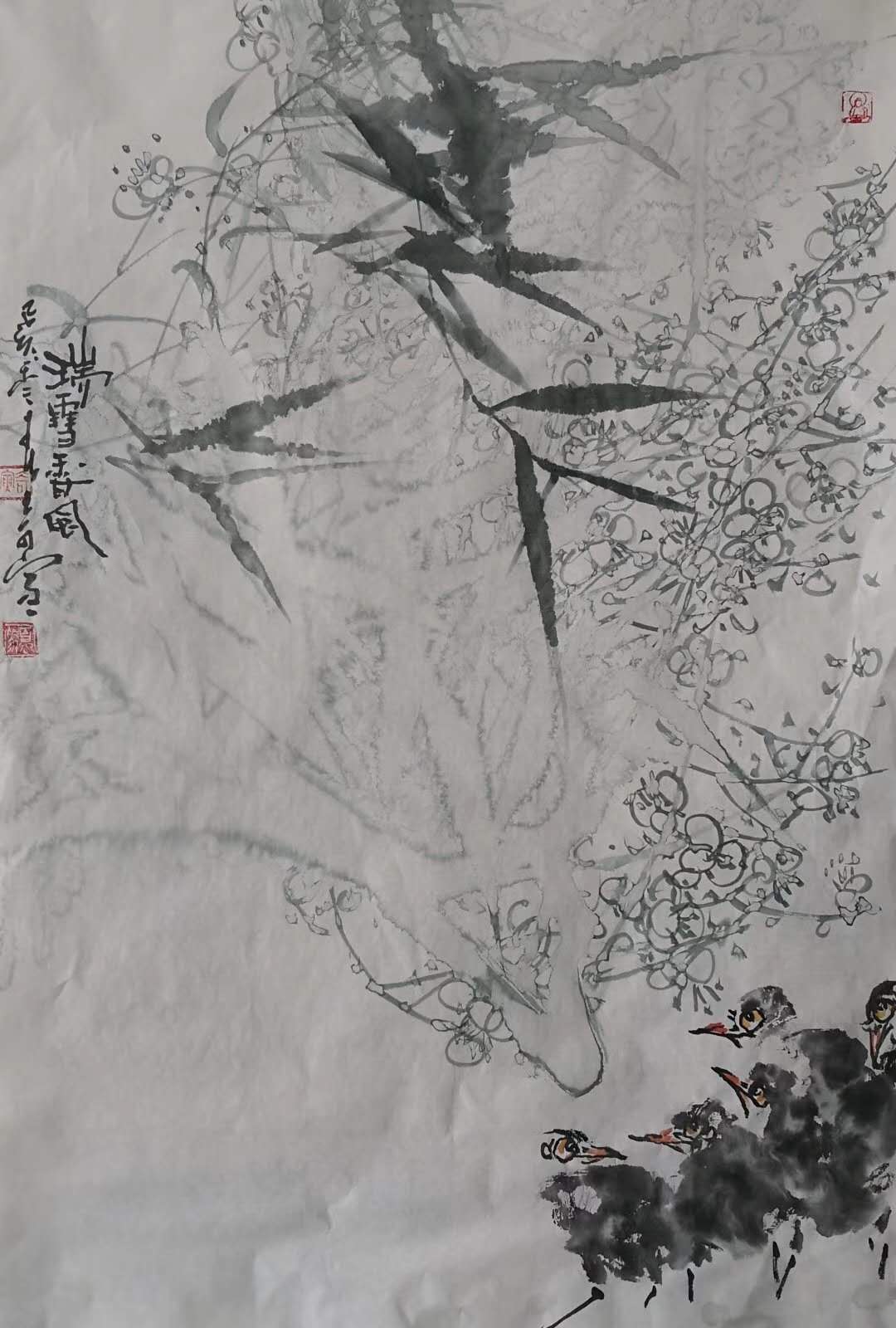 中国画名家画家王奇寅新水墨花鸟画欣赏