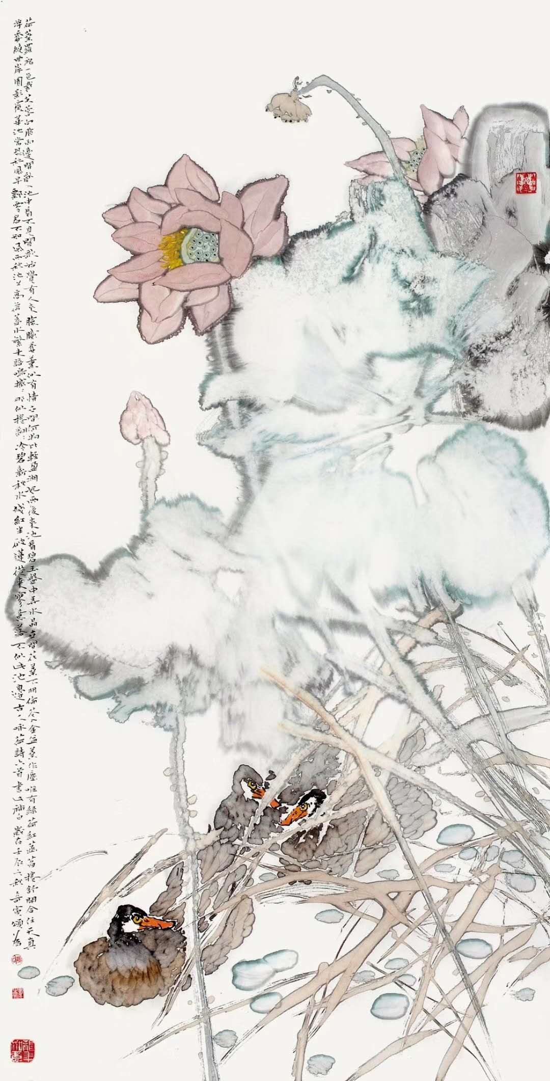 中国画名家——画家王奇寅新水墨花鸟画欣赏