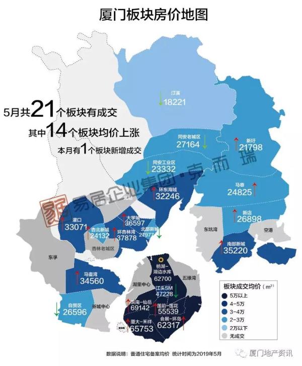 最新房价地图曝光厦门14个板块均价上涨总价200万以下房还剩