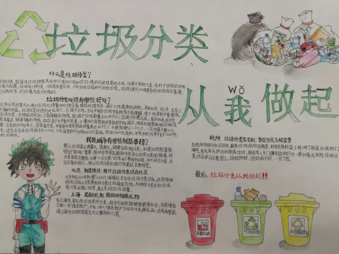 灵溪三中2019年"垃圾分类 从我做起"主题教育活动结果