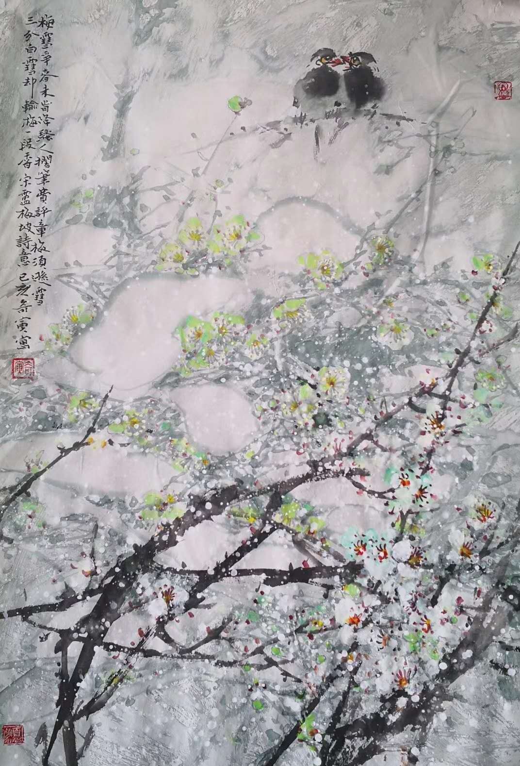 中国画名家——画家王奇寅新水墨花鸟画欣赏