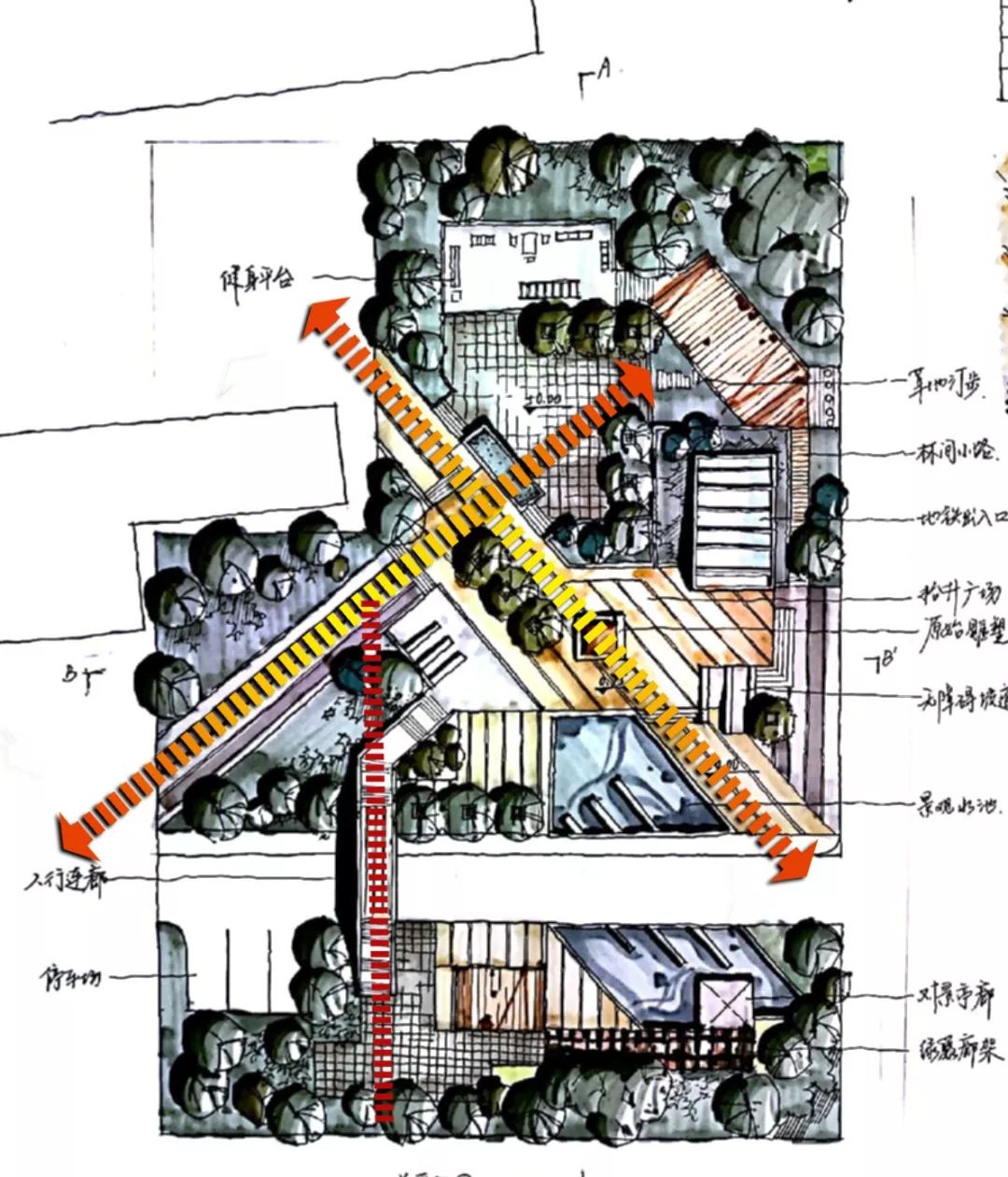 aa快题丨应试中的套路,沈建景观快题真题分析_设计