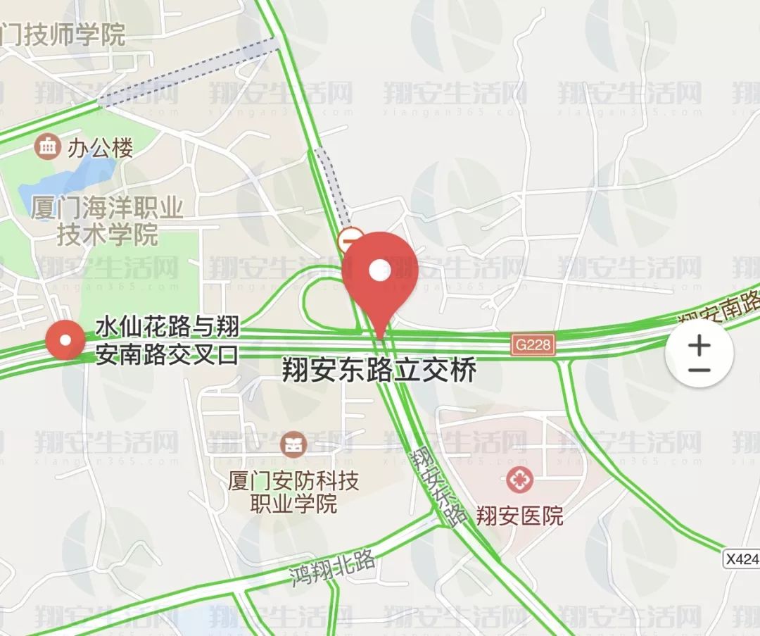 翔岳路与舫山南路路口,巷西路与县道413线路口,翔安