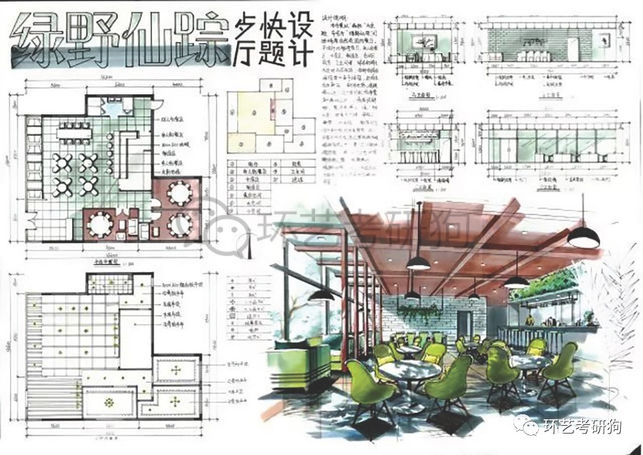 室内快题丨餐饮空间专题作品集锦不定期更新