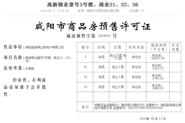 及咸阳高新区高新锦业壹号