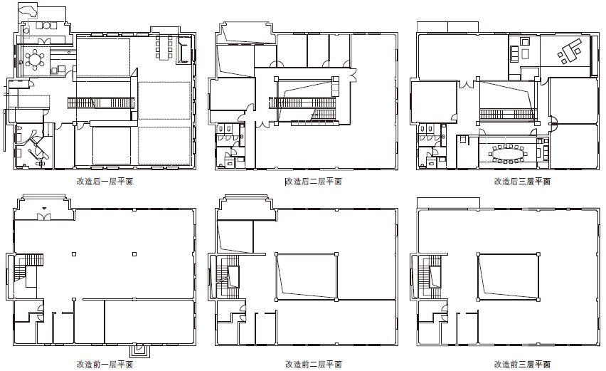 悠游堂原建筑设计模拟城堡及钟楼形态,平面上为回字形布局.