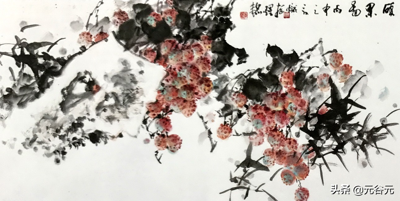 1 12 吴冠中国画花卉艺术作品:莲香 陈永康国画花鸟艺术作品:竹子