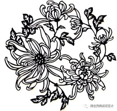 【剪纸】雍容华贵长寿菊_菊花