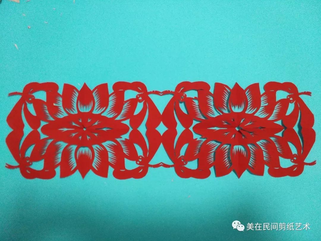 【第37期】二方连续倒影(一品清莲)——天天学剪纸