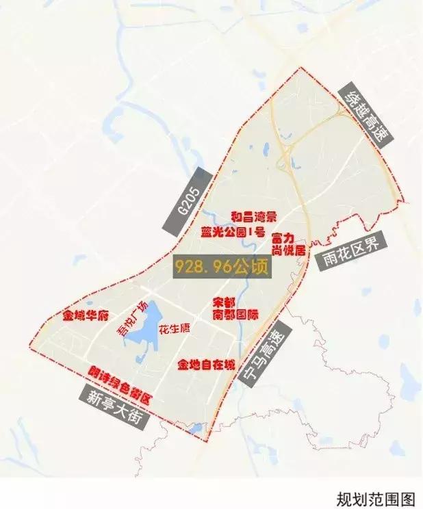 规划区位于雨花台区南部沿江发展地区,北接岱山组团,南接板桥新城中部