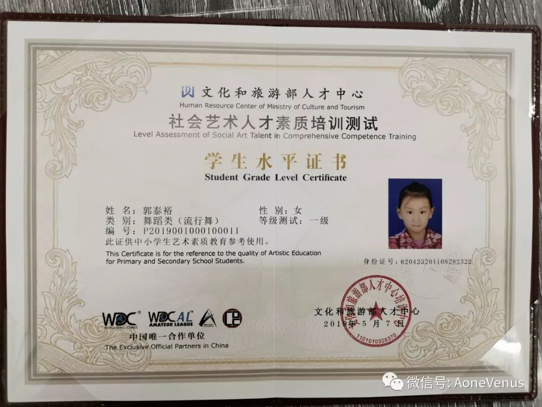 【文化和旅游部】【英国wdc世界舞蹈总会】流行舞艺术测评 考级 荣誉