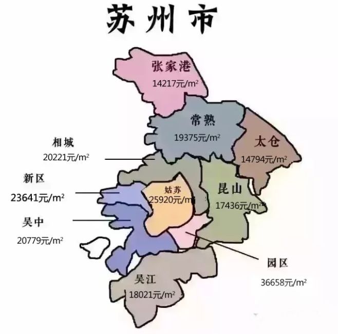南京6月各区房价地图▽苏州6月二手房均价21632元/m05环比上月上涨