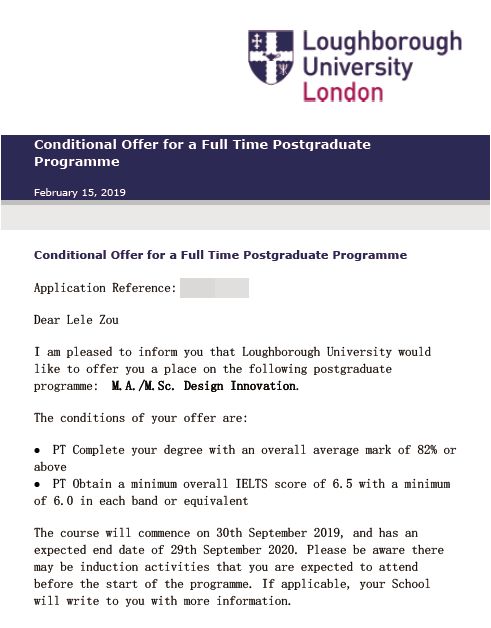拉夫堡大学 offer