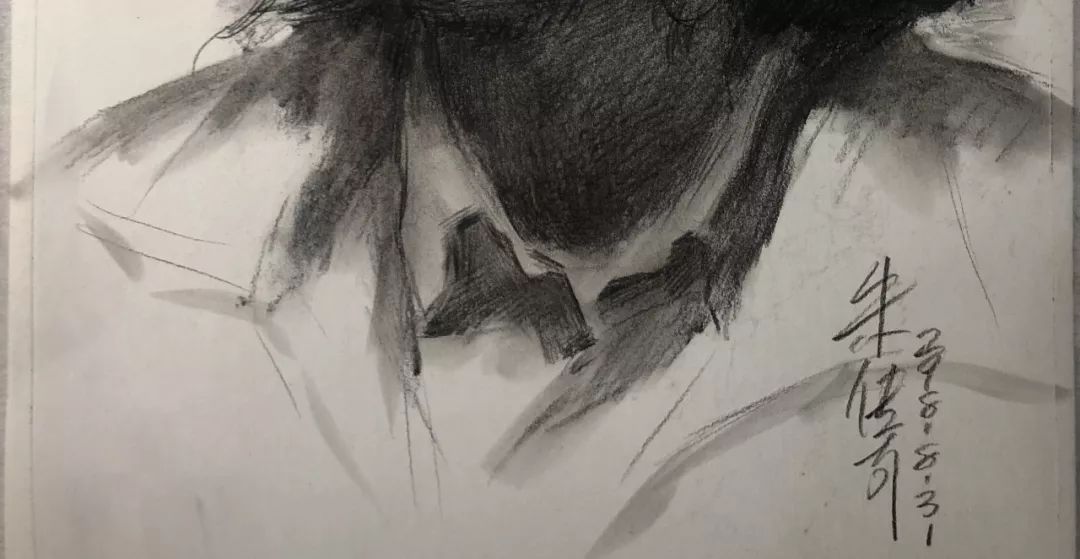 传奇绘画课堂回顾:第二七五集 朱传奇教你画忧郁狂野气质男中年素描
