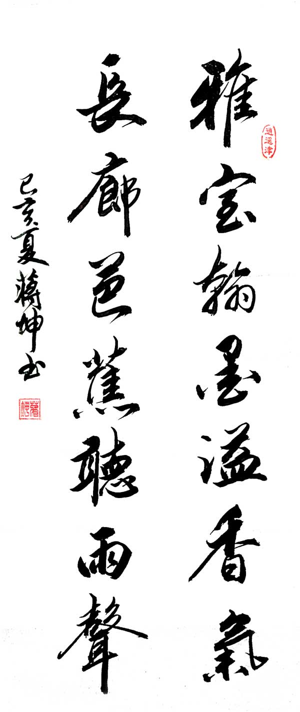蒋坤书法态势优美给人以流动的视角冲击力
