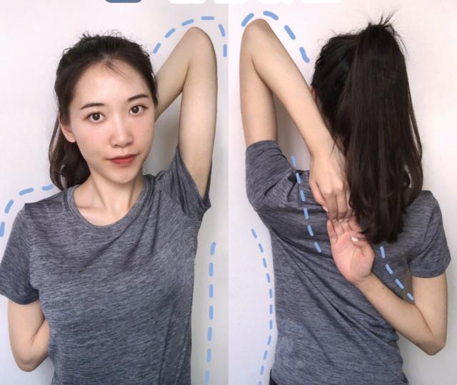 体态决定气质,女生弯腰驼背很影响气质,教你这样做练成美背薄肩