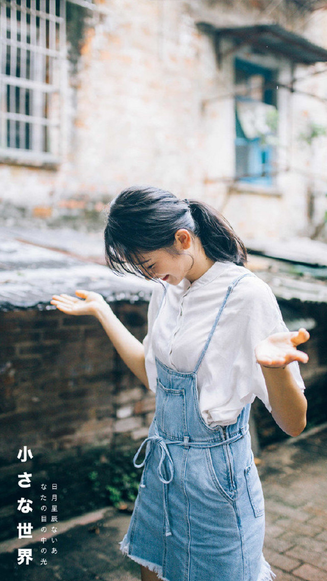 小清新俏皮美女胶片风唯美写真图片手机壁纸