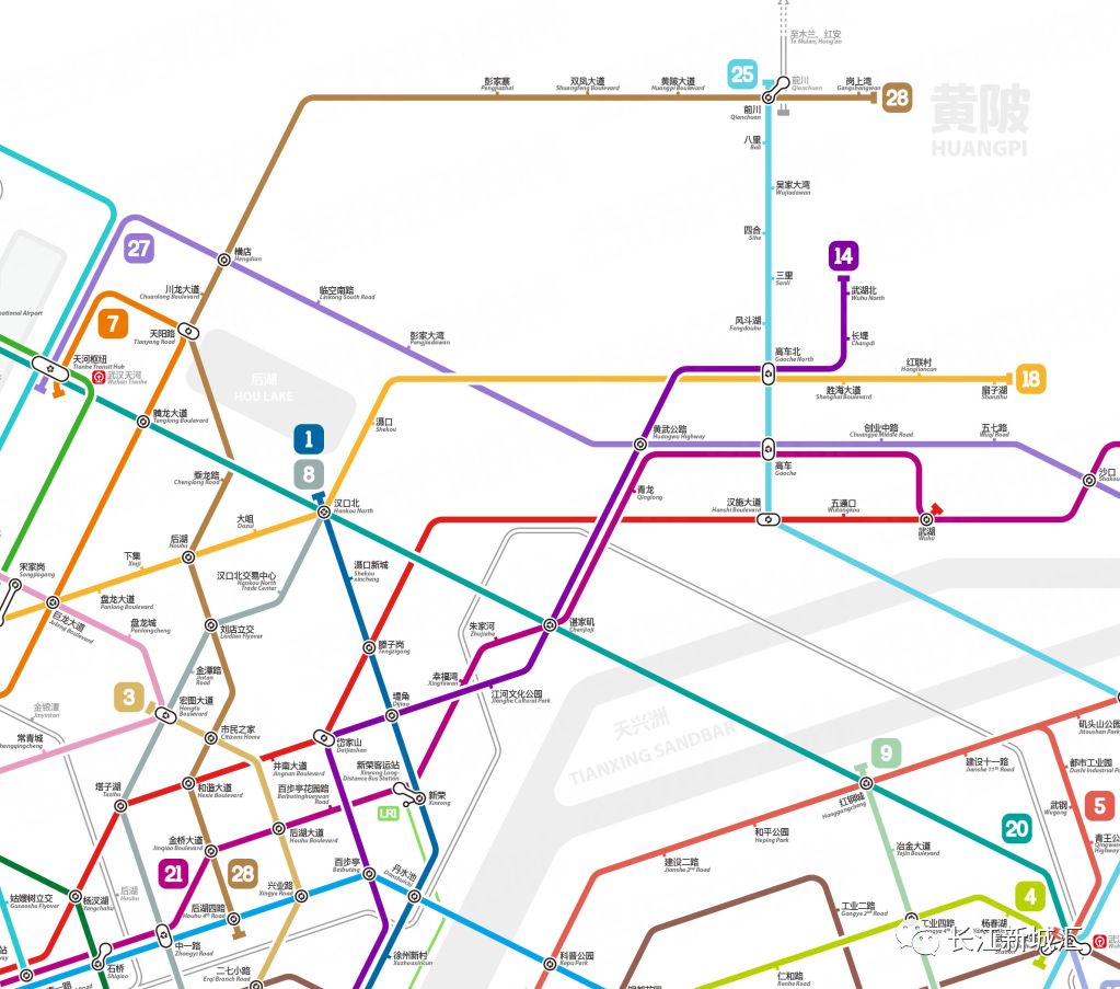 武汉地铁最新规划高清图前川线7号线变成了28号线吗