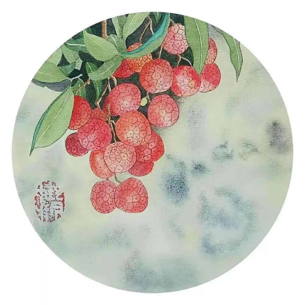 用水彩绘一枝荔枝,惊艳了时光/画画打卡第20期