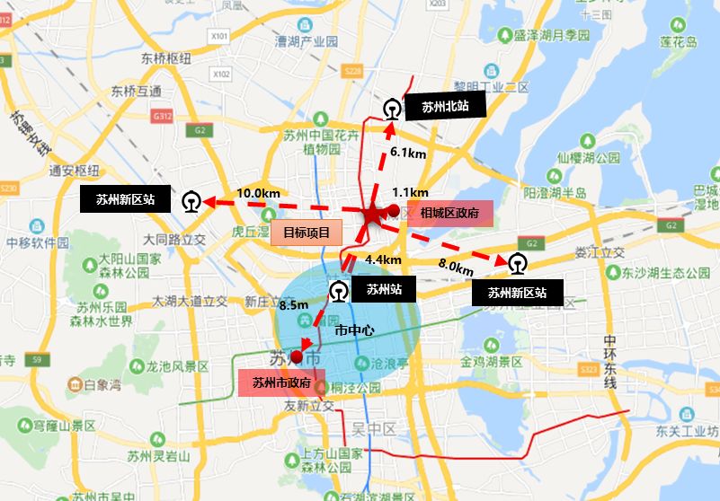 地块位于相城区元和街道,在苏州的城市版图中,这个区域属于苏州城北