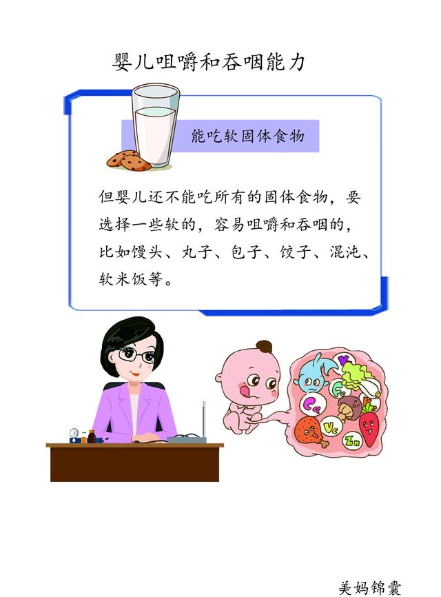                     宝宝六七个月能吃软固体食物了哦