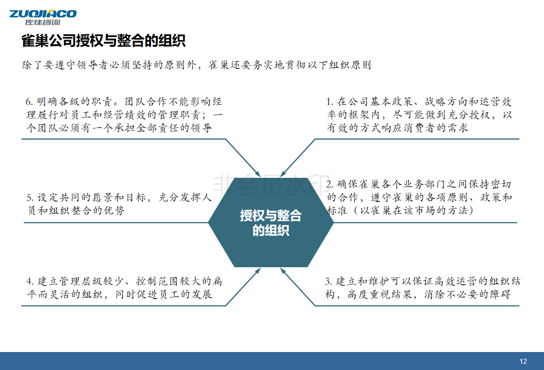 雀巢组织结构分析