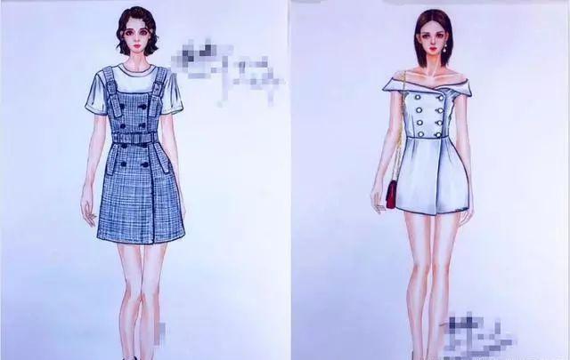 手绘穿搭效果图 | 手绘服装技艺有个高颜值画法_设计