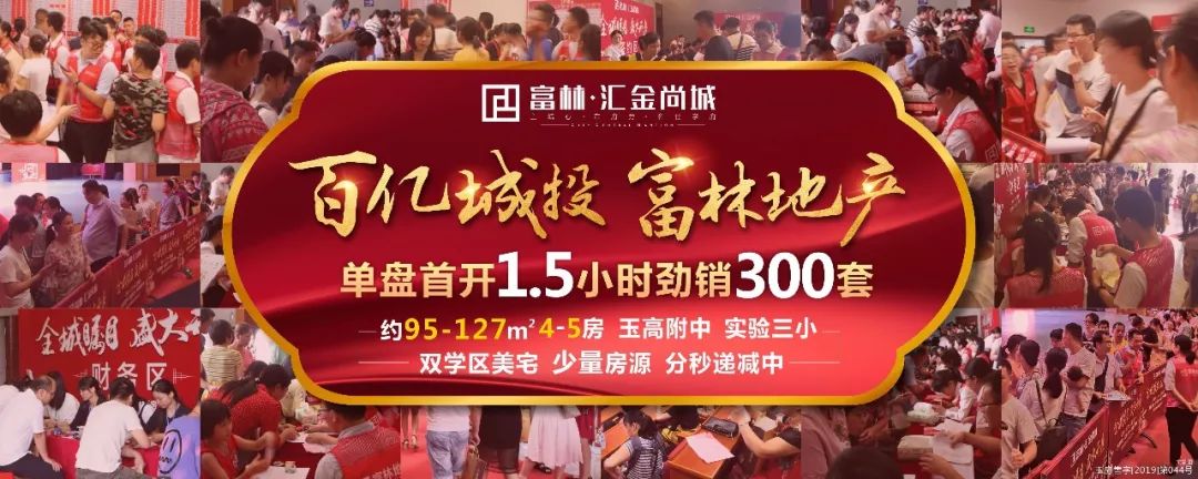 6月16日,承载着万众期待的热望,富林·汇金尚城在玉林市文化艺术中心