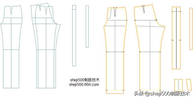 修身中腰直筒女西裤