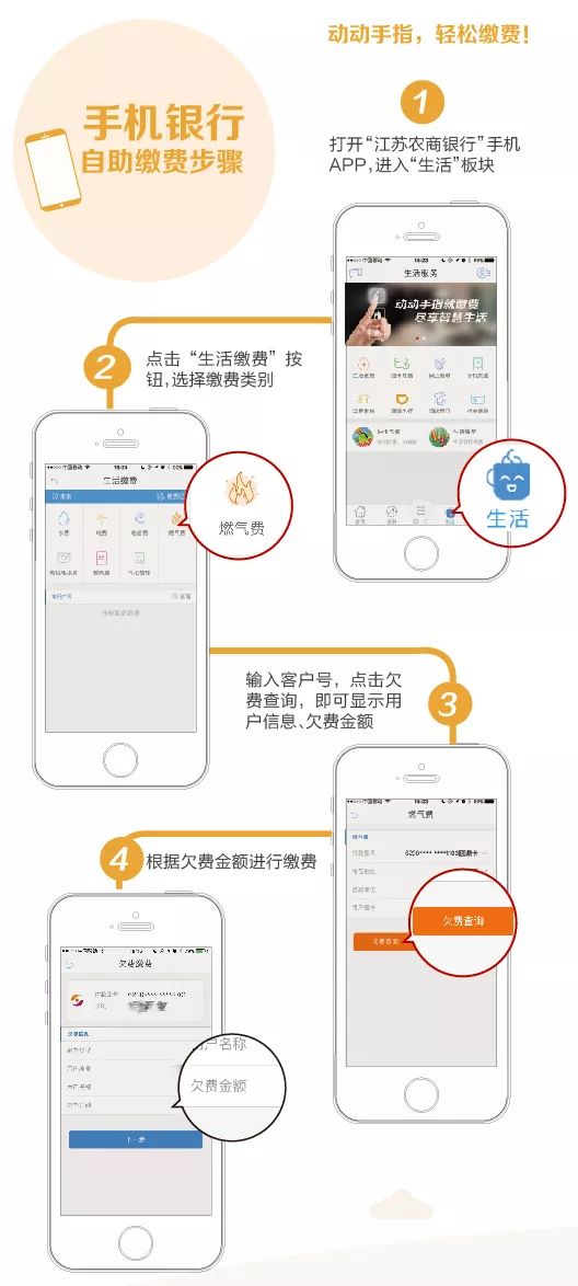 事变得省钱省心省力比如每个月面对一堆账单时使用淮海农商银行手机银行