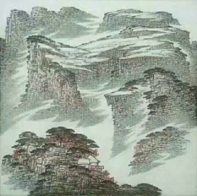 画家张论在山水画创作中笔墨语言