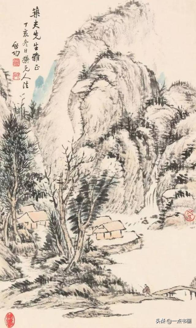 启功的画,清净,干净,好一个"净"字了得_山水画