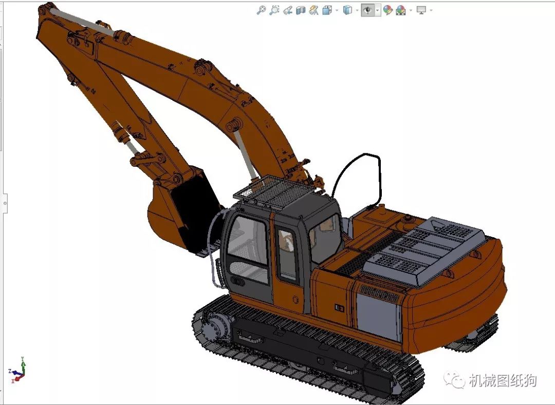 【工程机械】210k挖掘机模型图纸 solidworks设计