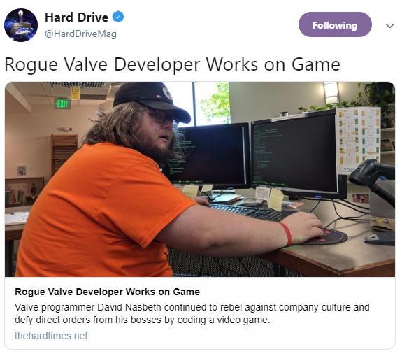 V社“反骨仔”？Valve员工违规开发游戏遭解雇