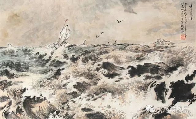 谢瑞阶(1902—2000),号就简老人,笔名黄河老人,现代著名国画家,书法
