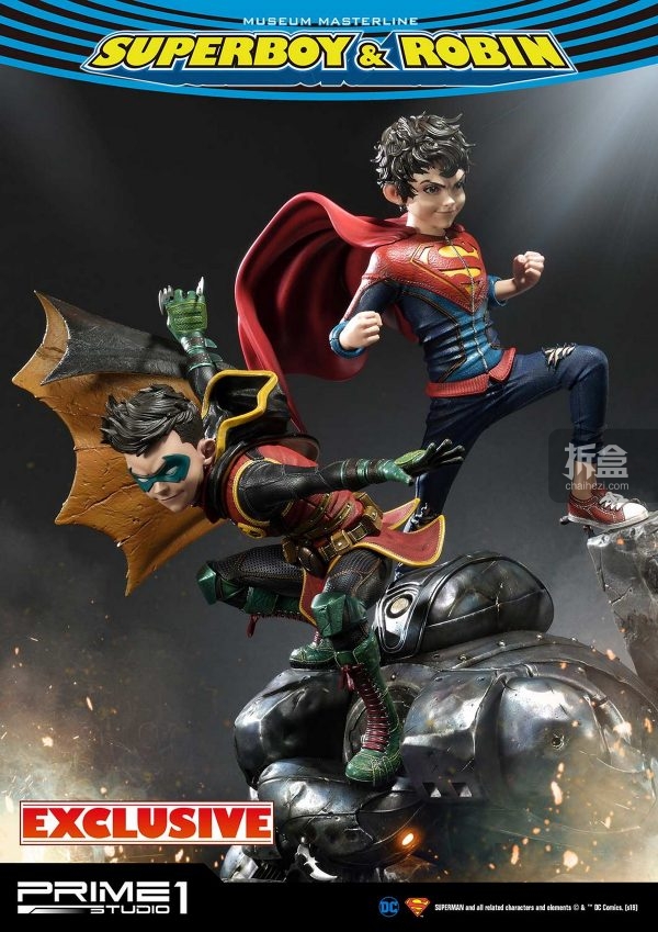 prime 1 studio dc漫画 superboy robin 超级小子与罗宾1:3雕像