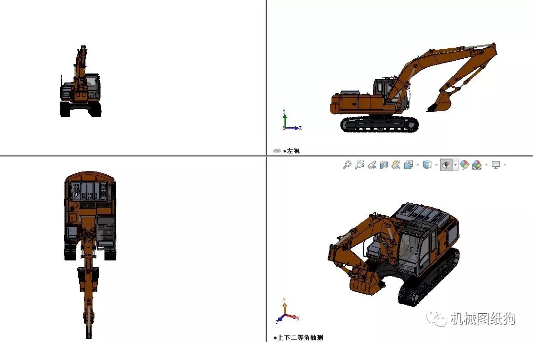 【工程机械】210k挖掘机模型3d图纸 solidworks设计