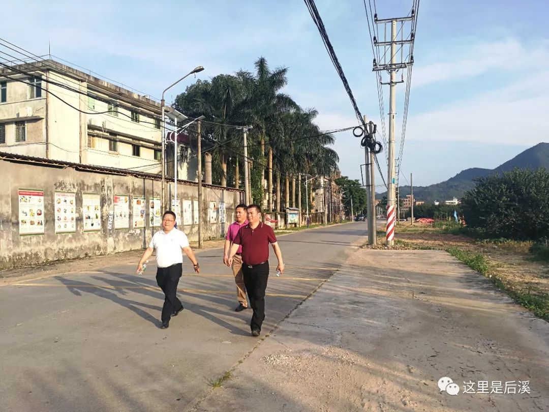 崩东线后溪乡段设计双向4车道副市长到后溪调研